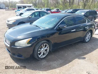 2012 Nissan Maxima SV with VIN 1N4AA5AP0CC801014, listed as a IAAI auction lot 42013407 with 162,306 mi miles and . Bid and sale history available at DreamBid. Image 2.