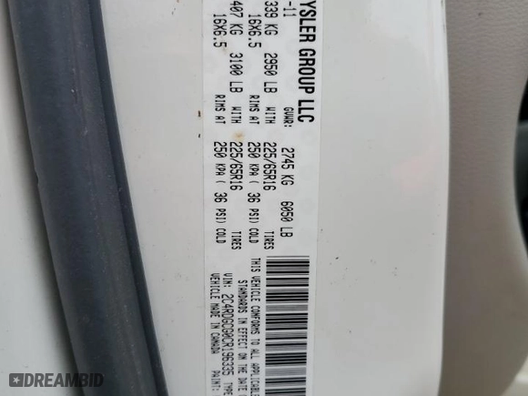 2012 Dodge Grand Caravan SXT with VIN 2C4RDGCG0CR196335, listed as a Copart auction lot 49797195 with 168,762 mi miles and Clean Title. Bid and sale history available at carsss.com. Image 13.