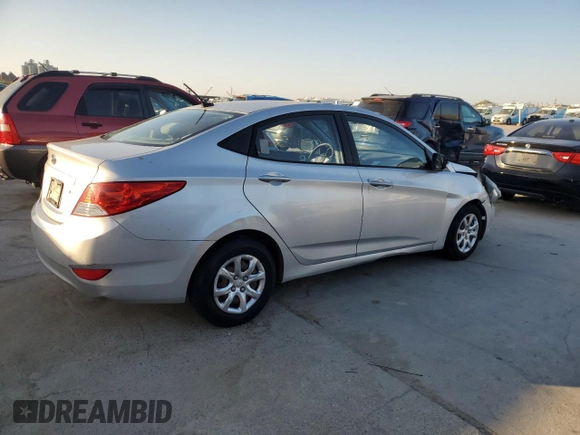 2013 Hyundai Accent GLS with VIN KMHCT4AE6DU523202, listed as a Copart auction lot 52568315 with 126,806 mi miles and Salvage Title. Bid and sale history available at carsss.com. Image 3.
