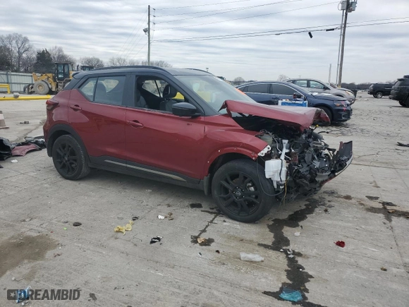 2024 Nissan Kicks SR with VIN 3N1CP5DV4RL540935, listed as a Copart auction lot 46519625 with 14,917 mi miles and Salvage Title. Bid and sale history available at carsss.com. Image 4.