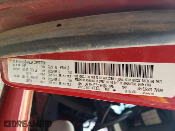 2007 Jeep Wrangler X with VIN 1J4FA24197L185416, listed as a Copart auction lot 59943735 with 147,984 mi miles and Salvage title. Bid and sale history available at DreamBid. Image 13.