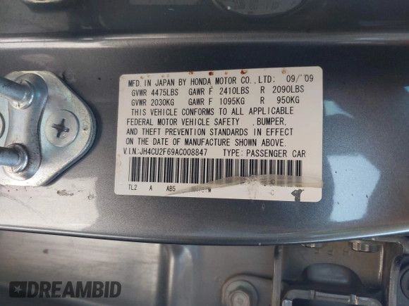 2010 Acura TSX с VIN JH4CU2F69AC008847, выставлен на аукционе IAAI как лот 42432908 с пробегом Не указан миль и . История ставок и продаж доступна на DreamBid. Изображение 9.