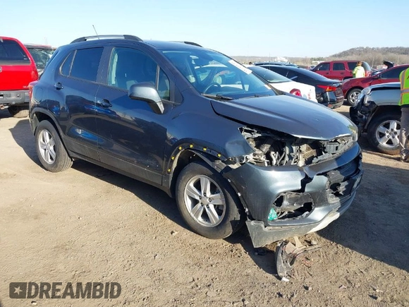 2021 Chevrolet Trax LT with VIN KL7CJPSB9MB324735, listed as a IAAI auction lot 41749138 with 119,106 mi miles. Bid and sale history available at carsss.com. Image 1.