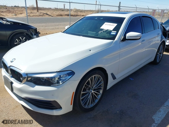 2019 BMW 5 Series 530i with VIN WBAJA5C55KWW41678, listed as a IAAI auction lot 41410453 with 89,756 mi miles. Bid and sale history available at carsss.com. Image 18.