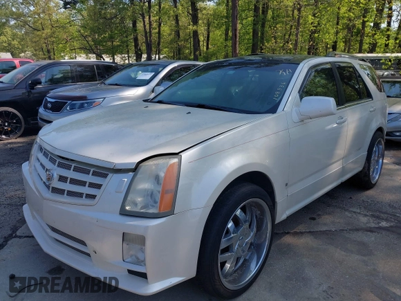 2008 Cadillac SRX with VIN 1GYEE63A480108836, listed as a IAAI auction lot 41993953 with 135,254 mi miles. Bid and sale history available at carsss.com. Image 2.