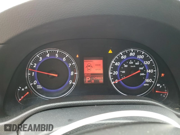 2007 Infiniti G35 G35x with VIN JNKBV61F97M814147, listed as a Copart auction lot 73292844 with 125,663 mi miles and Salvage Title. Bid and sale history available at DreamBid. Image 9.