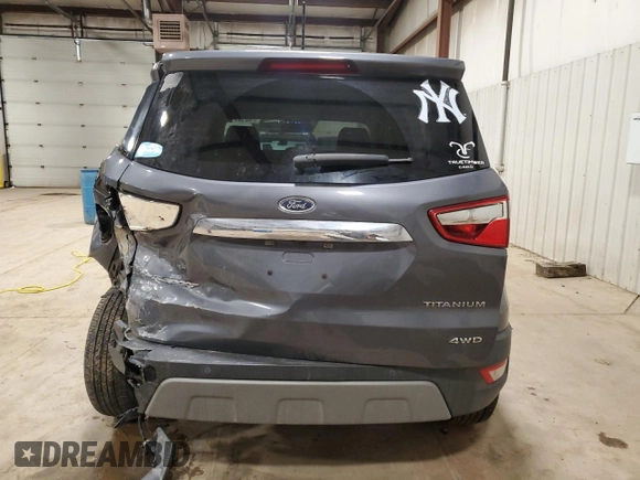 2018 Ford EcoSport Titanium z VIN MAJ6P1WL3JC247791, wystawiony jako Copart lot #46107425 z przebiegiem 54 459 mil mil oraz Szkoda całkowita • Salvage title. Historia ofert i sprzedaży dostępna na DreamBid. Obrazek 6.