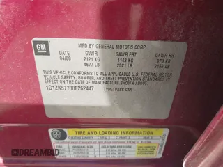 2008 Chevrolet Malibu LTZ with VIN 1G1ZK57788F262447, listed as a IAAI auction lot 42058751 with 127,948 mi miles and . Bid and sale history available at DreamBid. Image 9.