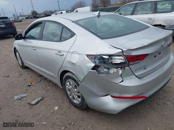 2017 Hyundai Elantra SE with VIN 5NPD74LFXHH158073, listed as a IAAI auction lot 41895953 with 88,507 mi miles. Bid and sale history available at carsss.com. Image 3.