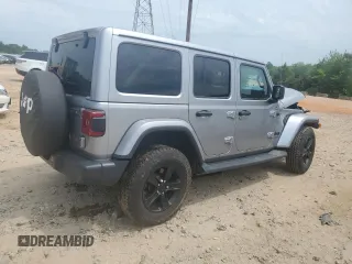 2020 Jeep Wrangler Unlimited Sahara Altitude with VIN 1C4HJXEN7LW134325, listed as a Copart auction lot 53860745 with 64,556 mi miles and Salvage title. Bid and sale history available at DreamBid. Image 3.