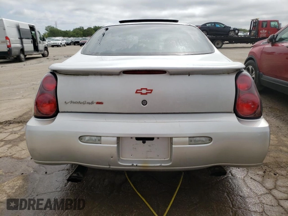 2002 Chevrolet Monte Carlo SS with VIN 2G1WX15K929391172, listed as a Copart auction lot 63061484 with 233,951 mi miles and Non Repairable. Bid and sale history available at carsss.com. Image 6.