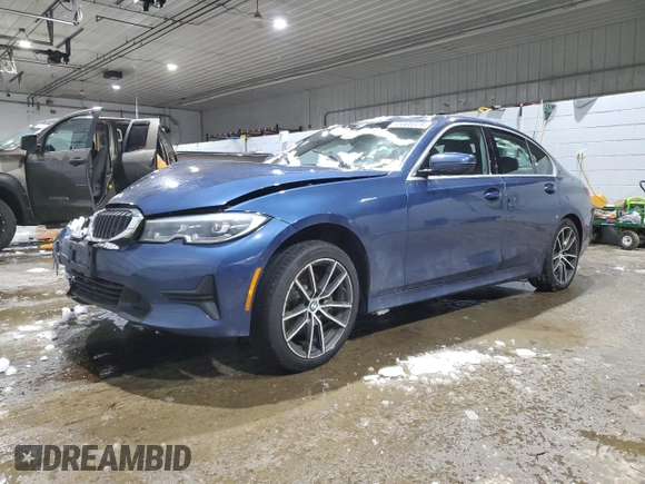 2022 BMW 3 Series 330i xDrive with VIN 3MW5R7J02N8C69694, listed as a Copart auction lot 45008325 with 0 mi miles and Salvage Title. Bid and sale history available at carsss.com. Image 1.