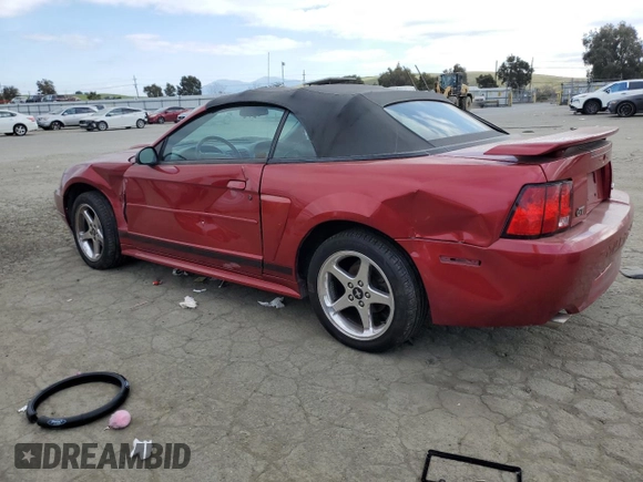 2003 Ford Mustang GT Deluxe with VIN 1FAFP45X13F412731, listed as a Copart auction lot 43479025 with 196,519 mi miles and Salvage Title. Bid and sale history available at carsss.com. Image 2.