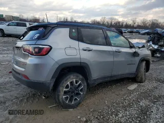 2020 Jeep Compass Trailhawk with VIN 3C4NJDDB0LT163356, listed as a Copart auction lot 46808025 with 103,395 mi miles and Salvage Title. Bid and sale history available at carsss.com. Image 3.