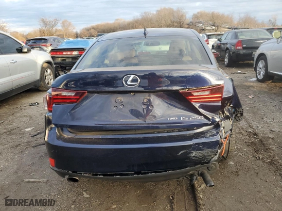 2014 Lexus IS 250 with VIN JTHCF1D21E5011739, listed as a Copart auction lot 86209314 with 85,895 mi miles and Salvage Title. Bid and sale history available at carsss.com. Image 6.