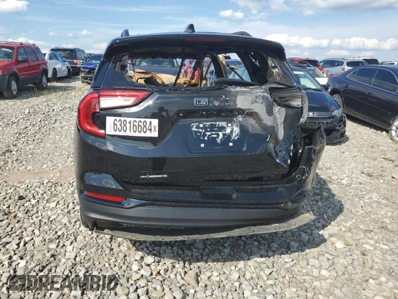 2022 GMC Terrain SLE with VIN 3GKALMEV4NL283153, listed as a Copart auction lot 63816684 with Not provided miles and Salvage title. Bid and sale history available at DreamBid. Image 6.