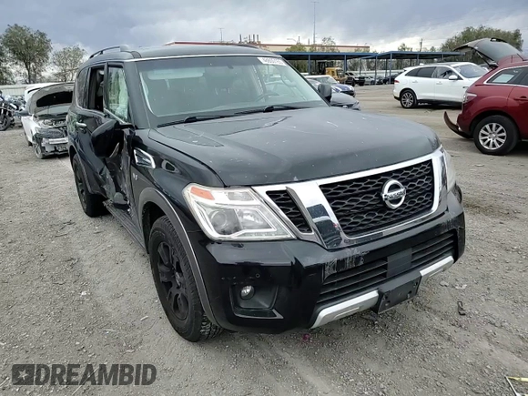 2017 Nissan Armada SV with VIN JN8AY2ND5H9005792, listed as a Copart auction lot 48800165 with 100,316 mi miles and Salvage Title. Bid and sale history available at carsss.com. Image 12.