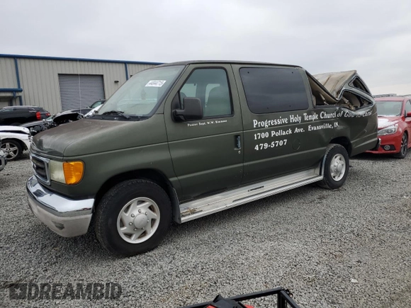 2003 Ford Econoline Passenger XL z VIN 1FBSS31LX3HA79684, wystawiony jako Copart lot #44044715 z przebiegiem 97 616 mil mil oraz Szkoda całkowita • Salvage title. Historia ofert i sprzedaży dostępna na DreamBid. Obrazek 1.