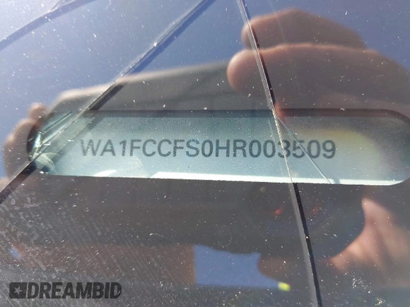 2017 Audi Q3 with VIN WA1FCCFS0HR003509, listed as a IAAI auction lot 42276383 with 44,061 mi miles and . Bid and sale history available at DreamBid. Image 9.
