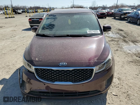 2017 Kia Sedona LX with VIN KNDMB5C19H6338583, listed as a Copart auction lot 48574955 with 140,765 mi miles and Salvage Title. Bid and sale history available at carsss.com. Image 5.