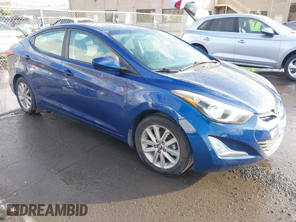 2015 Hyundai Elantra SE z VIN 5NPDH4AEXFH634973, wystawiony jako IAAI lot #41901961 z przebiegiem Nie podano mil oraz . Historia ofert i sprzedaży dostępna na DreamBid. Obrazek 1.