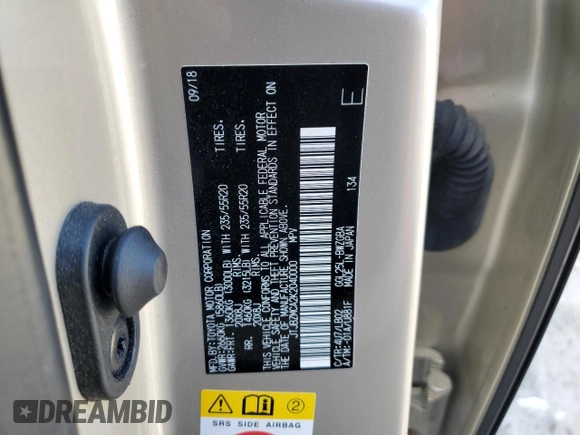 2019 Lexus RX 350 с VIN JTJBZMCA2K2040000, выставлен на аукционе Copart как лот 49837785 с пробегом 9 788 миль миль и Списание • Salvage title. История ставок и продаж доступна на DreamBid. Изображение 13.