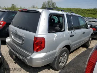 2004 Honda Pilot EX with VIN 2HKYF18664H591301, listed as a Copart auction lot 47966744 with 227,470 mi miles and Salvage Title. Bid and sale history available at carsss.com. Image 3.