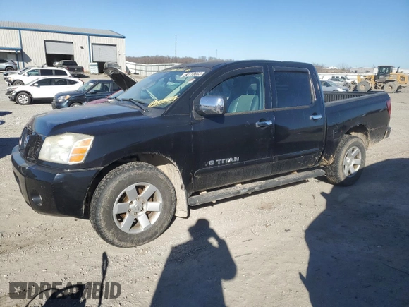 2005 Nissan Titan LE with VIN 1N6AA07B15N555054, listed as a Copart auction lot 42713855 with 213,169 mi miles and Salvage Title. Bid and sale history available at carsss.com. Image 1.