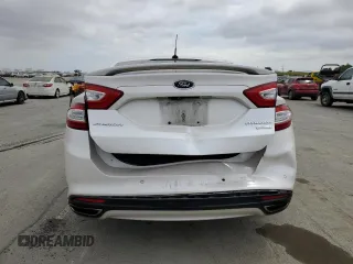 2014 Ford Fusion Titanium with VIN 3FA6P0K97ER393249, listed as a Copart auction lot 53087355 with 148,266 mi miles and Salvage Title. Bid and sale history available at DreamBid. Image 6.