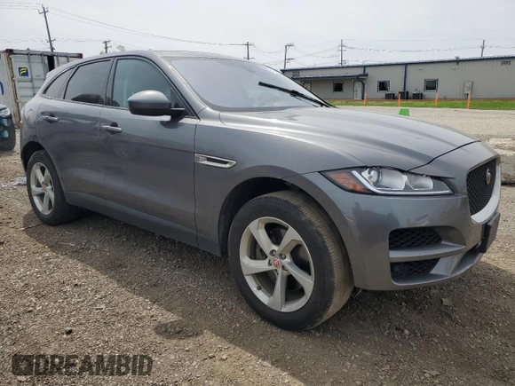 2018 Jaguar F-Pace 30t Premium with VIN SADCJ2GX2JA235993, listed as a Copart auction lot 55149465 with 107,291 mi miles and Salvage title. Bid and sale history available at DreamBid. Image 4.