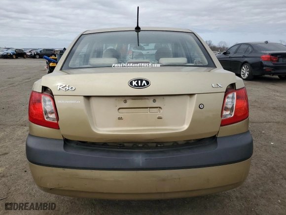 2009 Kia Rio SX with VIN KNADE223996539049, listed as a Copart auction lot 49114175 with 128,072 mi miles and Salvage Title. Bid and sale history available at carsss.com. Image 6.