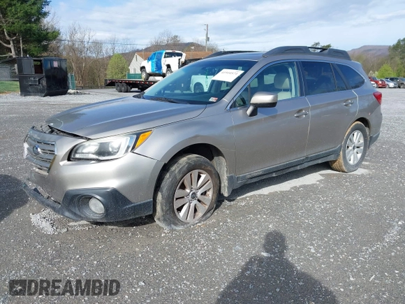2015 Subaru Outback Premium with VIN 4S4BSAECXF3221961, listed as a IAAI auction lot 41910571 with 222,670 mi miles and . Bid and sale history available at DreamBid. Image 2.