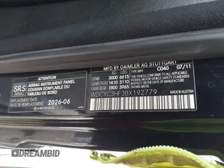 2011 Mercedes-Benz G with VIN WDCYC3HF3BX192779, listed as a IAAI auction lot 41487057 with 94,237 mi miles. Bid and sale history available at carsss.com. Image 9.
