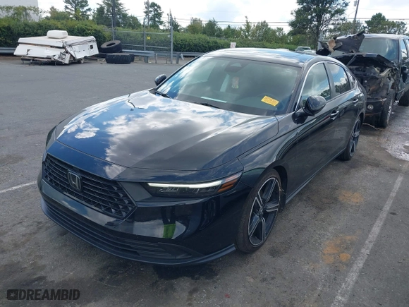 2023 Honda Accord Hybrid Sport with VIN 1HGCY2F55PA043288, listed as a IAAI auction lot 40412994 with 14,782 mi miles. Bid and sale history available at carsss.com. Image 17.