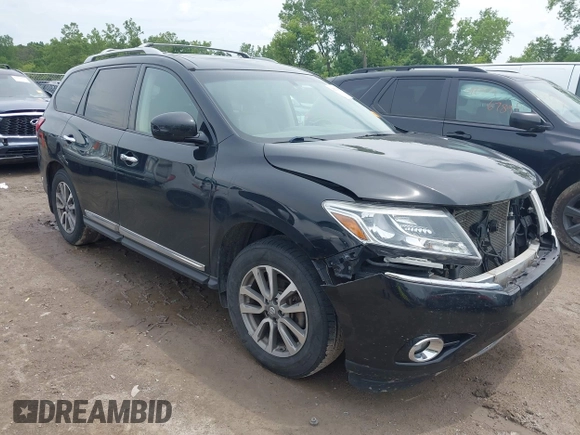 2013 Nissan Pathfinder Platinum with VIN 5N1AR2MM9DC605668, listed as a IAAI auction lot 42528542 with 142,956 mi miles and . Bid and sale history available at DreamBid. Image 1.
