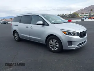 2016 Kia Sedona LX with VIN KNDMB5C10G6148931, listed as a IAAI auction lot 41799548 with 76,307 mi miles. Bid and sale history available at carsss.com. Image 1.