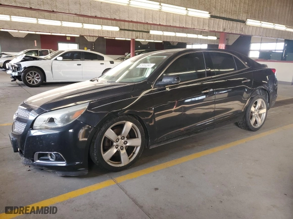 2013 Chevrolet Malibu LTZ with VIN 1G11J5SX8DF249828, listed as a Copart auction lot 82665394 with 209,370 mi miles and Salvage Title. Bid and sale history available at carsss.com. Image 1.