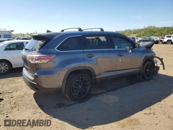 2015 Toyota Highlander Limited с VIN 5TDDKRFH9FS201009, выставлен на аукционе Copart как лот 56333075 с пробегом 154 674 миль миль и Списание • Salvage title. История ставок и продаж доступна на DreamBid. Изображение 3.