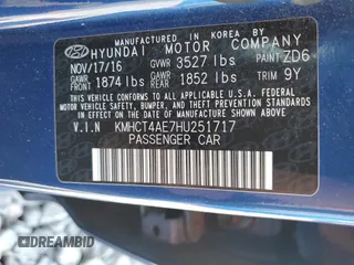 2017 Hyundai Accent SE with VIN KMHCT4AE7HU251717, listed as a Copart auction lot 52676675 with 112,391 mi miles and Salvage Title. Bid and sale history available at carsss.com. Image 12.