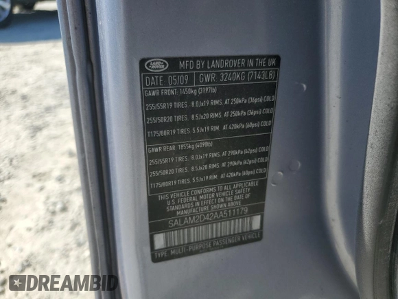 2010 Land Rover LR4 HSE with VIN SALAM2D42AA511179, listed as a Copart auction lot 63049455 with 141,385 mi miles and Clean title. Bid and sale history available at DreamBid. Image 13.