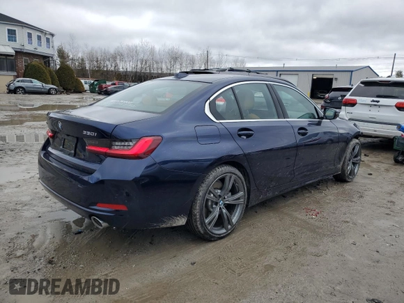 2024 BMW 3 Series 330i xDrive with VIN 3MW89FF09R8E24554, listed as a Copart auction lot 48177775 with 9,363 mi miles and Salvage Title. Bid and sale history available at carsss.com. Image 3.