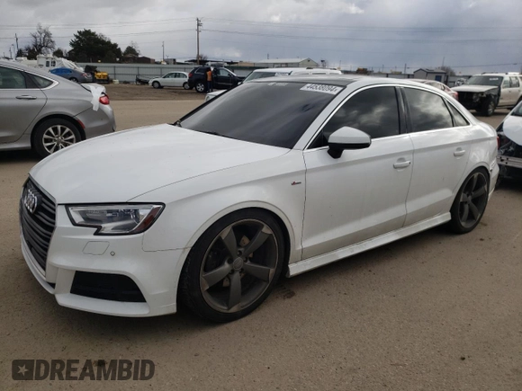 2018 Audi A3 Sedan Premium Plus with VIN WAUJ8GFF4J1019158, listed as a Copart auction lot 44538094 with 81,184 mi miles. Bid and sale history available at carsss.com. Image 1.