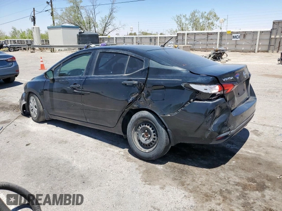 2020 Nissan Versa S with VIN 3N1CN8DV0LL864401, listed as a Copart auction lot 59968525 with 56,578 mi miles and Salvage title. Bid and sale history available at DreamBid. Image 2.
