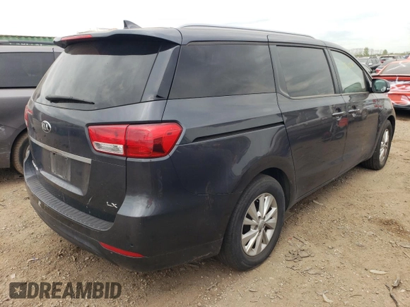 2017 Kia Sedona LX with VIN KNDMB5C16H6314869, listed as a Copart auction lot 58625264 with 132,411 mi miles and Salvage Title. Bid and sale history available at carsss.com. Image 3.