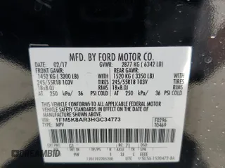 2017 Ford Police Interceptor Utility с VIN 1FM5K8AR3HGC34773, выставлен на аукционе Copart как лот 61687625 с пробегом Не указан миль и Чистый • Clean title. История ставок и продаж доступна на DreamBid. Изображение 12.