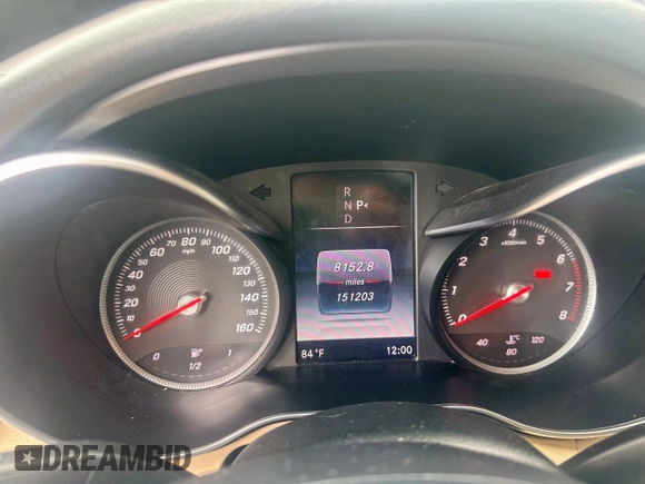 2016 Mercedes-Benz C 300 with VIN 55SWF4JB9GU157892, listed as a Copart auction lot 63665905 with 151,203 mi miles and Clean title. Bid and sale history available at DreamBid. Image 8.