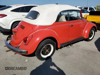 1968 Volkswagen Beetle with VIN 158568466, listed as a Copart auction lot 74978484 with 51,303 mi miles and Salvage Title. Bid and sale history available at DreamBid. Image 3.