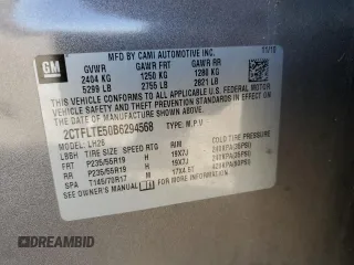 2011 GMC Terrain SLE-2 with VIN 2CTFLTE50B6294568, listed as a Copart auction lot 87522895 with 222,110 mi miles and Clean Title. Bid and sale history available at carsss.com. Image 13.