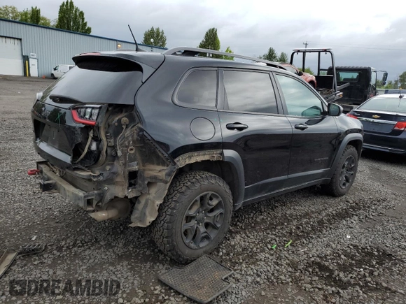 2019 Jeep Cherokee Trailhawk with VIN 1C4PJMBX4KD121641, listed as a Copart auction lot 57128905 with 129,206 mi miles and Salvage title. Bid and sale history available at DreamBid. Image 3.