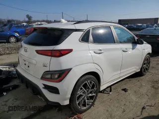 2023 Hyundai Kona N Line with VIN KM8K3CA33PU982969, listed as a Copart auction lot 41630935 with 0 mi miles and Salvage Title. Bid and sale history available at carsss.com. Image 3.